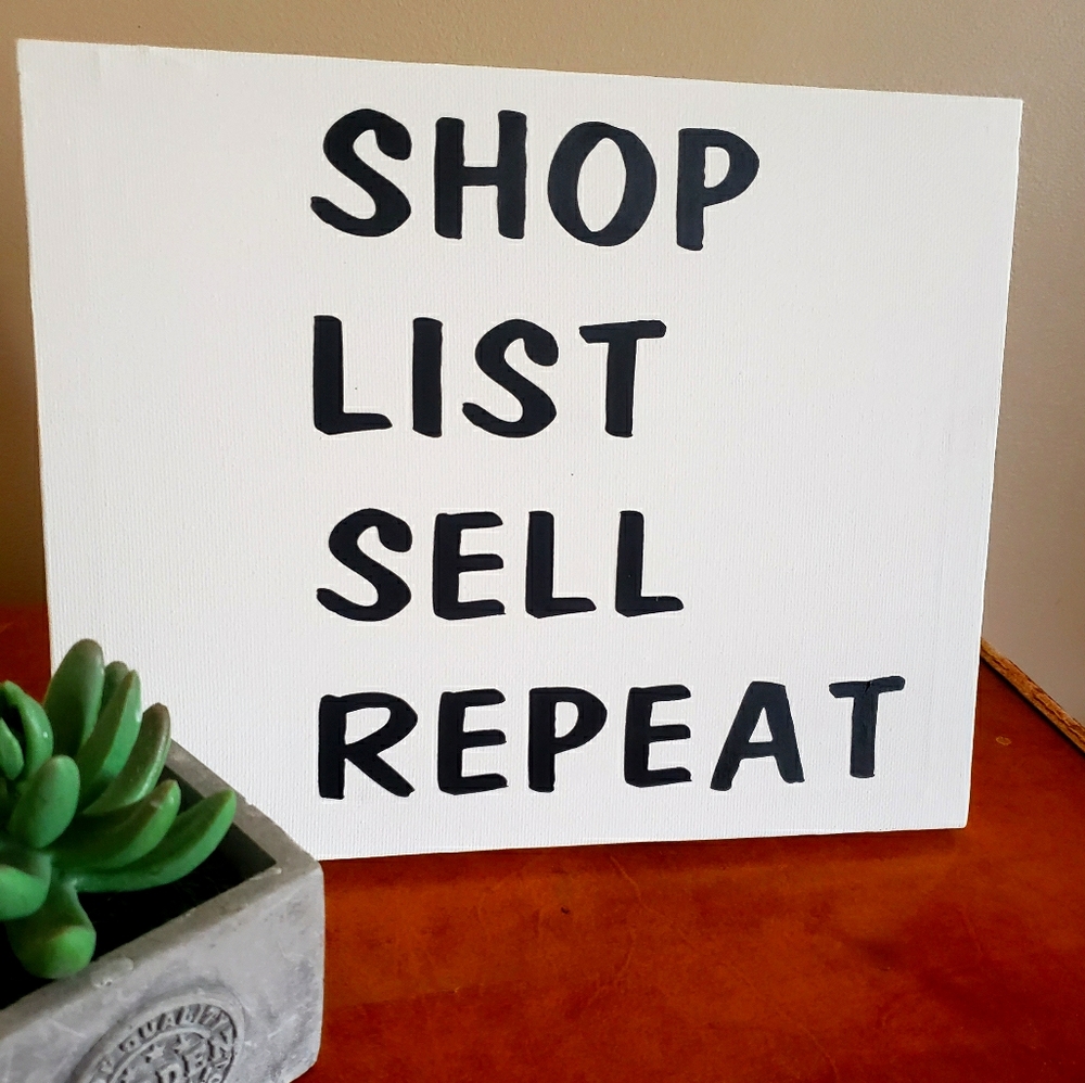 Poshmark Seller's Wall Art 8"×10 canvas handmade
